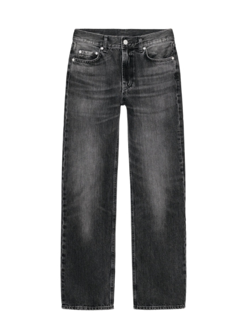 Zara Midrise Straight Leg Jeans Black Size 6